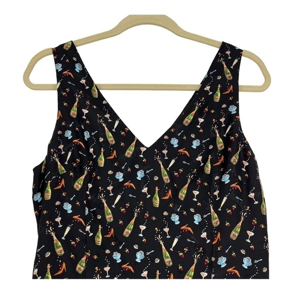 Vintage Nicole Miller Collection 100% Silk Novelty Strawberry Ice-cream print - Picture 3 of 7